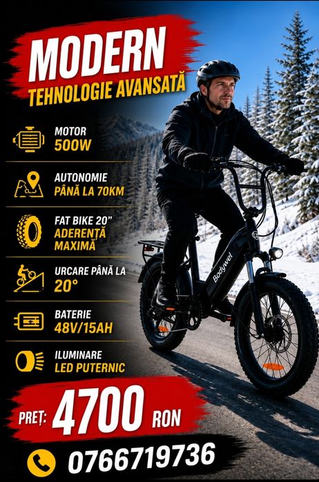 Bicicletă Electrică Bodywel F20 Fat Bike