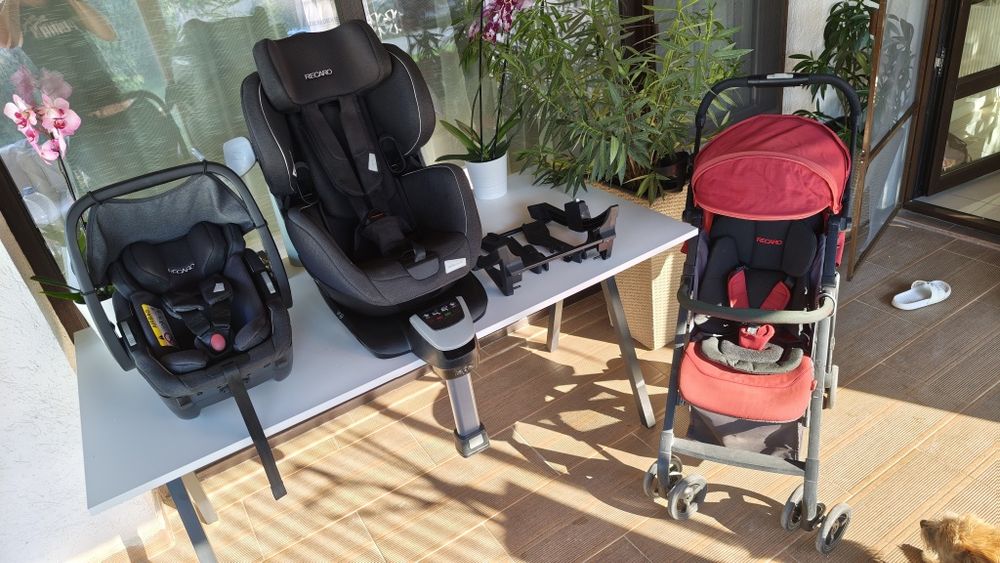 Scaun copiii Recaro Salina Elite cu scoica și cărucior Recaro