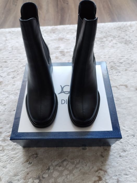 Ghete NOI din piele naturala Luca di Gioia