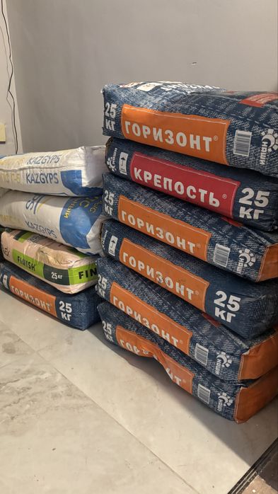 Наливной пол Горизонт 25 кг, 6 мешков,гипс