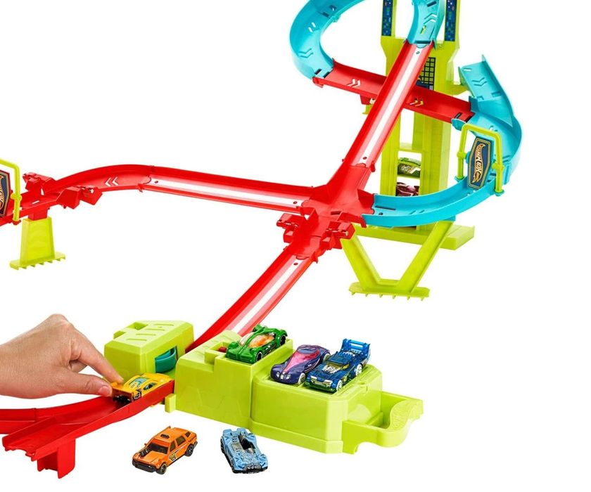 Hot Weels Neon Speeders - Комплект Скоростен небостъргач с неонов съст