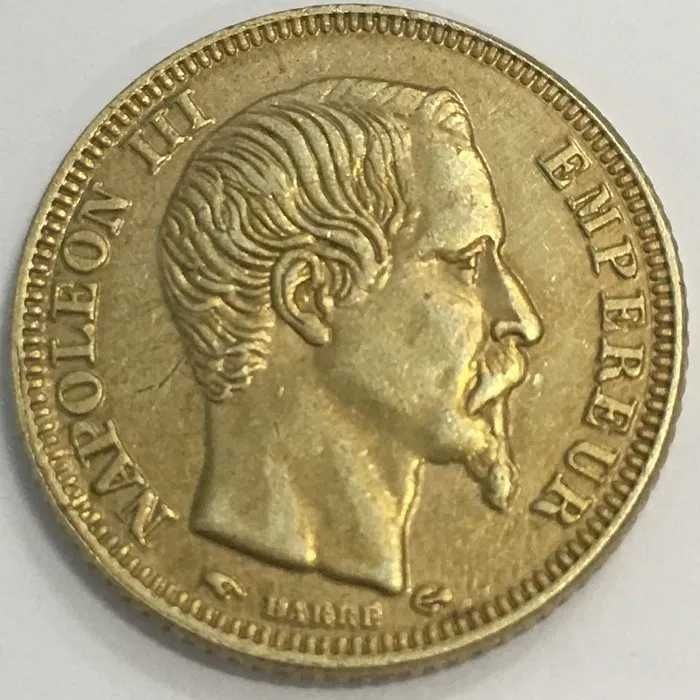Златна Монета 20 Франка Наполеон 1855г