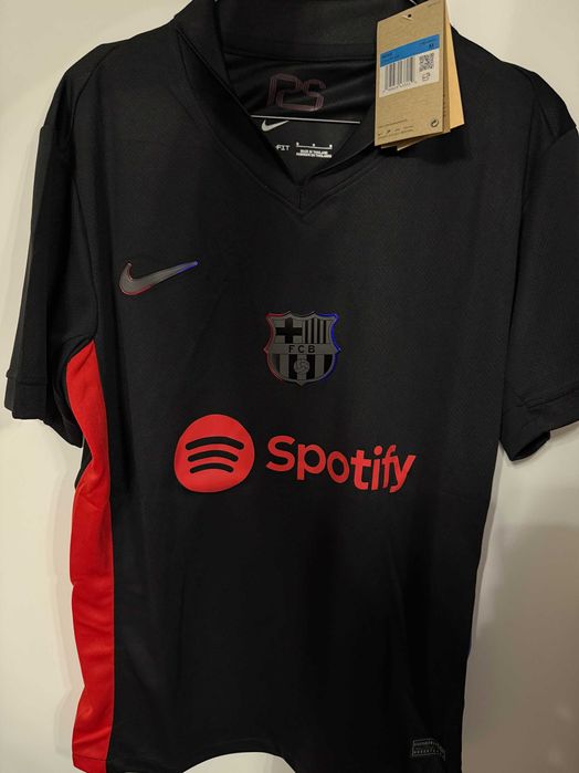 Tricou Raphinha Barcelona away negru la liga