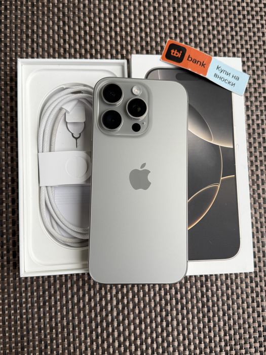 Като НОВ! iPhone 16 Pro*ЛИЗИНГ 27€/м Natural айфон 16 про