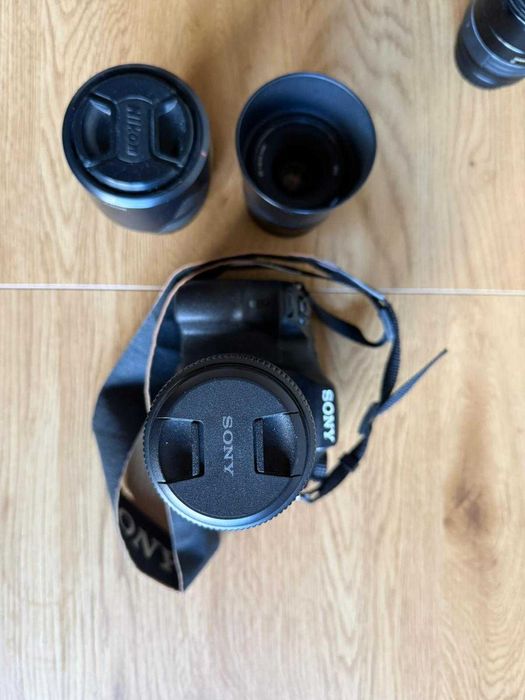 Kit Sony A77II + 4 obiective + Flash GODOX + Declansator