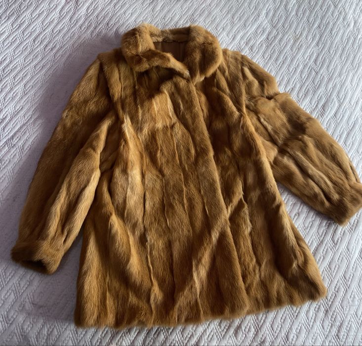 Blană naturală nurcă vintage Germania mărimea S