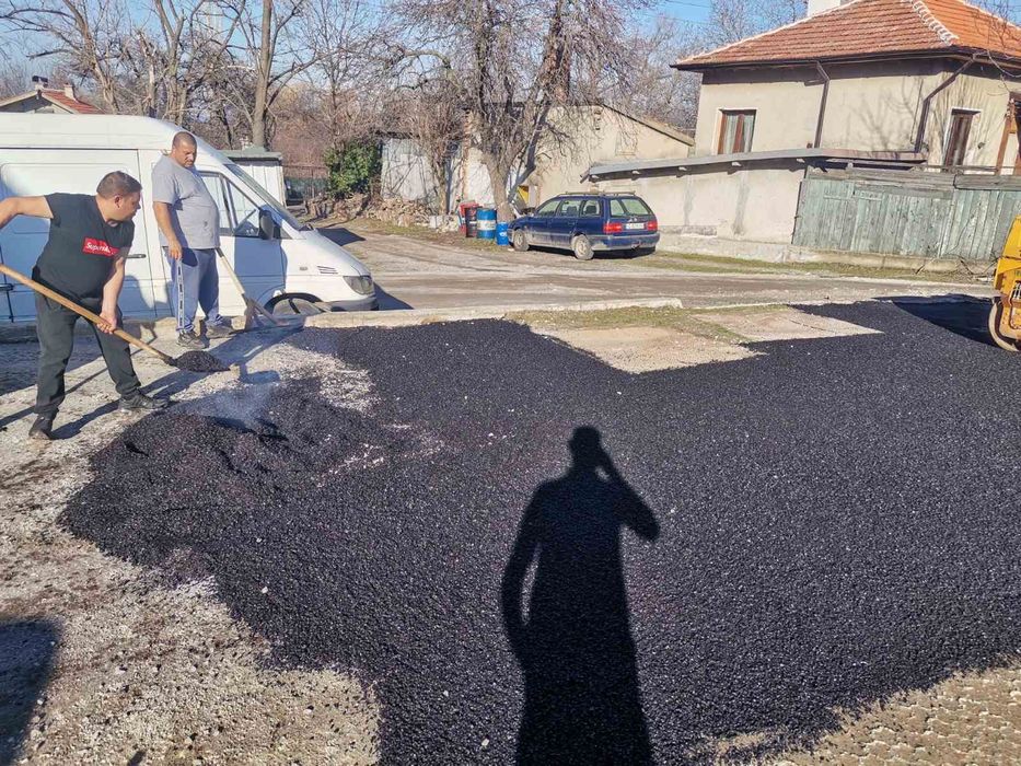 Полагане на асфалт, валяк, топ цени.