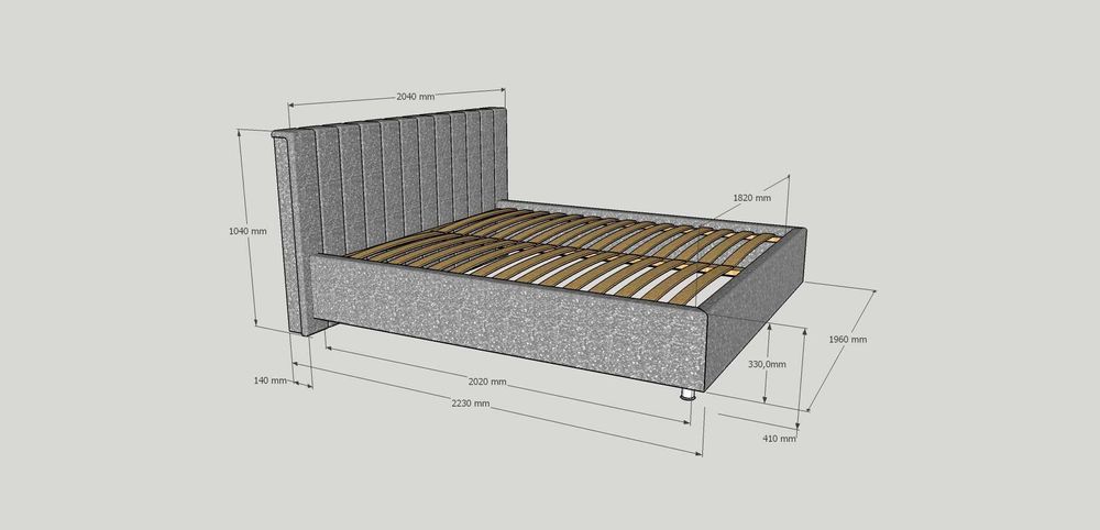 КОЛЕДНИ ЦЕНИ Тапицирано легло Антъни с 5 години гаранция