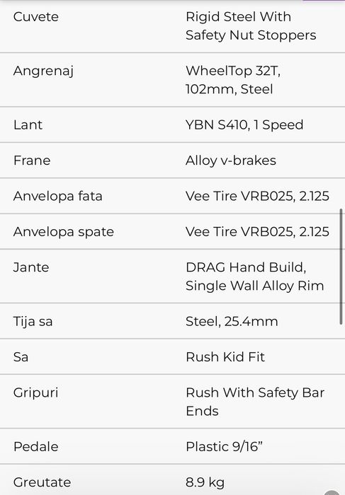 Bicicleta de copii Drag