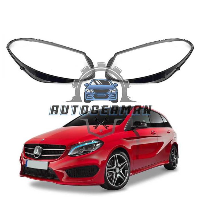 Капаци фарове Mercedes W246 B-Class B200 (16-19) стъкло фар крушки Мерцедес В246 Б-Клас Б200 xenon