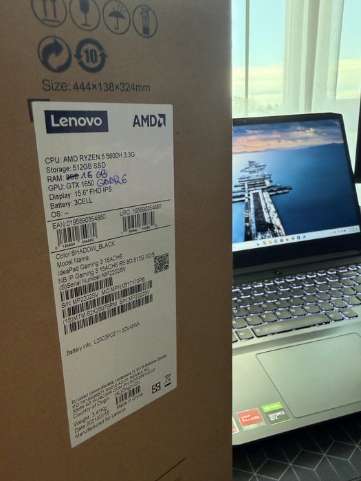 Lenovo Ideapad Gaming Rayzen5600h / GTX 1650 GDDR6 4GB / 16 GB RAM /SSD 500 GB