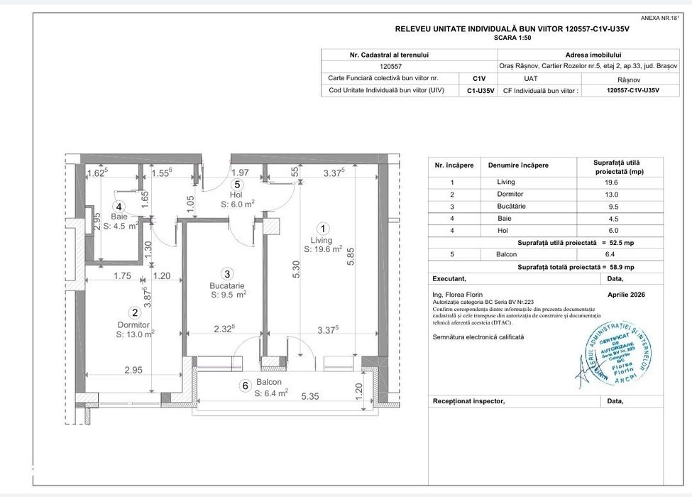 Apartament 2 camere decomandat