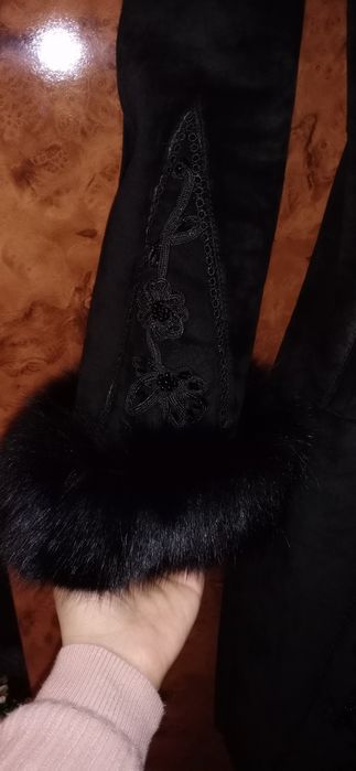 Дубленка натуралка с лисой