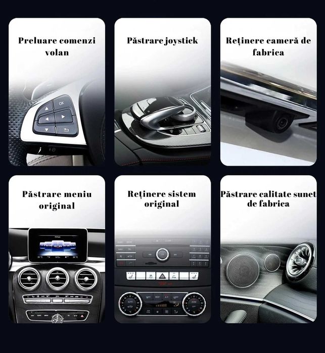 Navigatie Mercedes E-Class W212 12.3" CarPlay & Android Auto 8+128GB