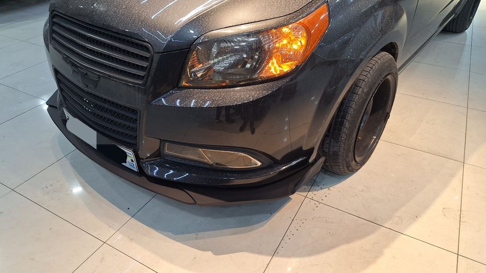 Nexia r3 передний Сплитер Губа. Спойлер на Бампер.