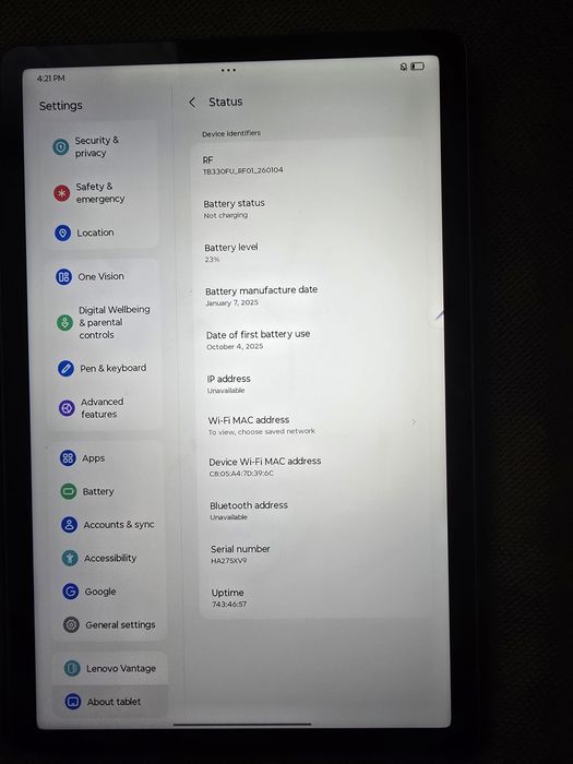 Tableta Lenovo Tab M11 4GB RAM 128GB cu tastatura si garantie pe 2 ani