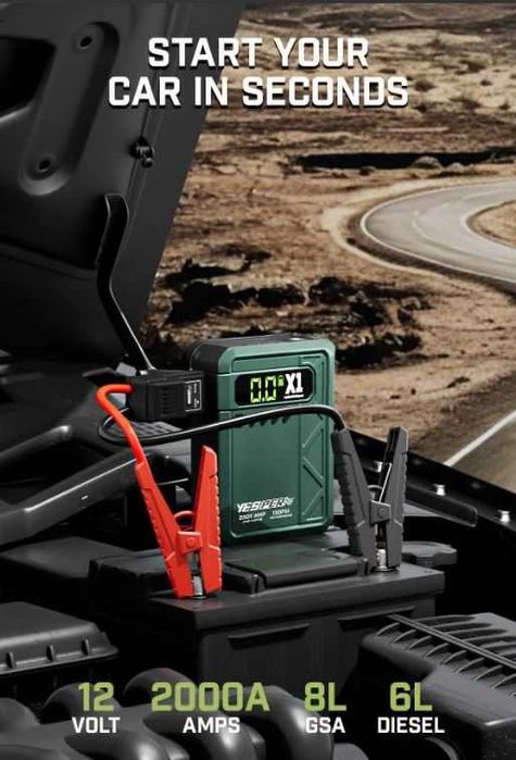 robot pornire auto compresor auto portabil Baterie externa Jumpstarter
