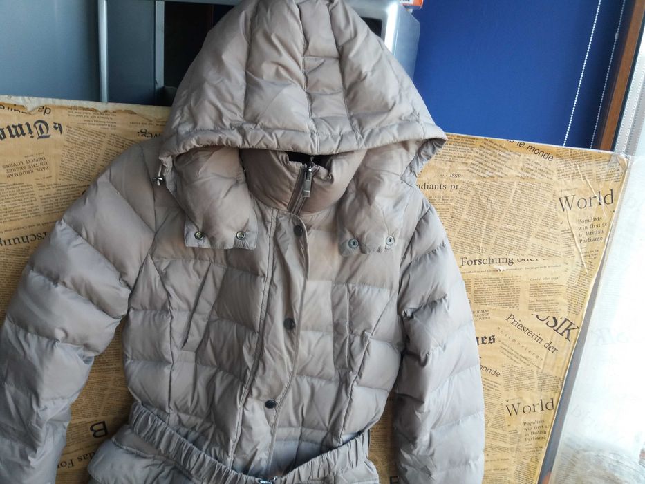 дамско яке,зимно,дълго Пухено,шуба гъши пух,Benetton