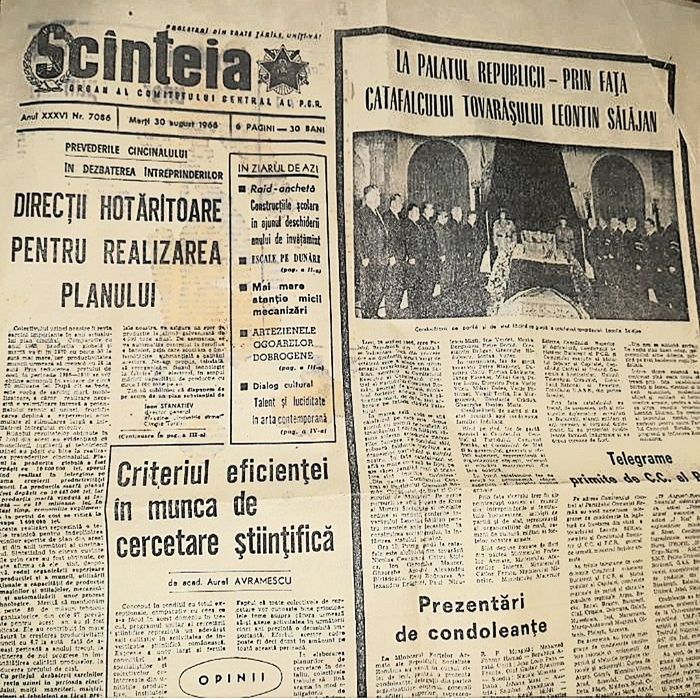 Ziar de colectie - SCÎNTEIA din anul 1966