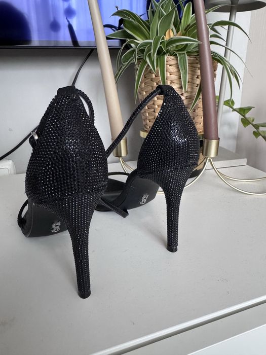 Високи обувки токчета черни висок ток Steve Madden
