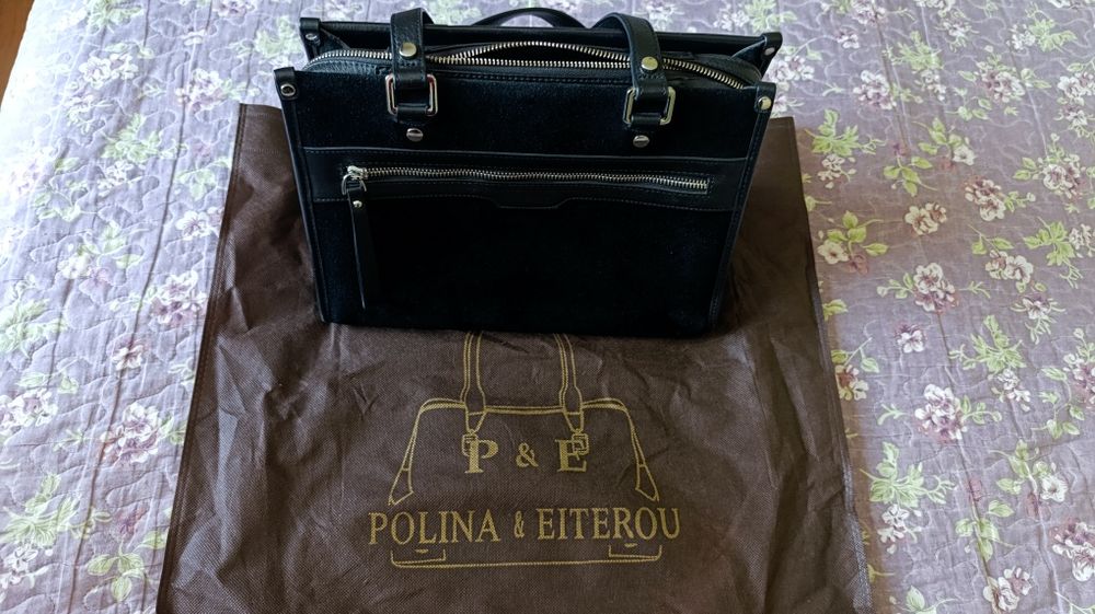 Фирменная сумка Polina & Eiterou кожа+замша
