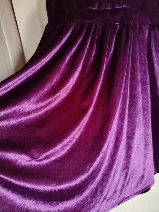 Rochie mov din catifea