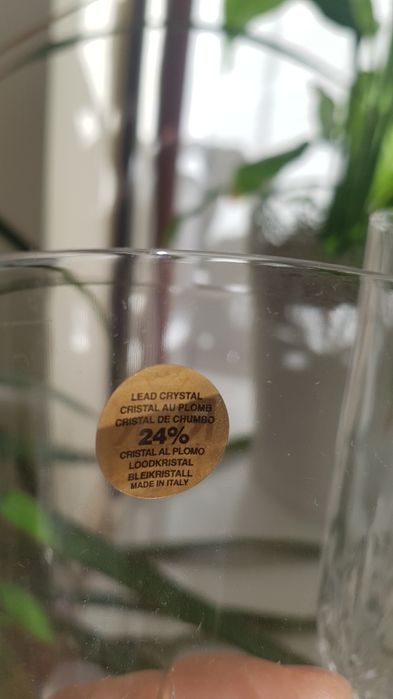 5 Pahare Cristal de Chumbo, Royal Cristal Rock, Vintage, Sapanie, 24%