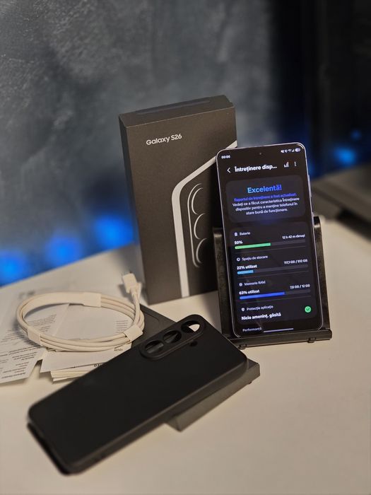 Samsung Galaxy S26 / 512GB / 12GB Ram / Culoare Cobalt Violet / 30 cicluri încărcare / Fullbox / Folie display / Husă / Liber de rețea / Preț fix !