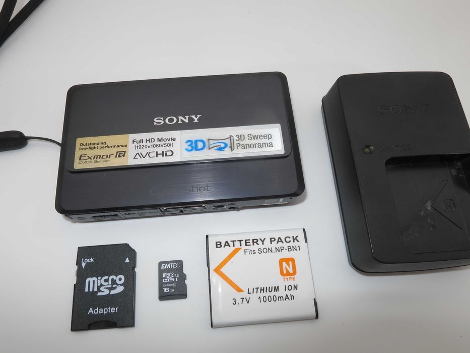 Sony Cyber-shot DSC TX9 ултра тънък и компактен фотоапарат, дигитална камера с голям тъч екран, Exmor R в отлично състояние, пълен комплект