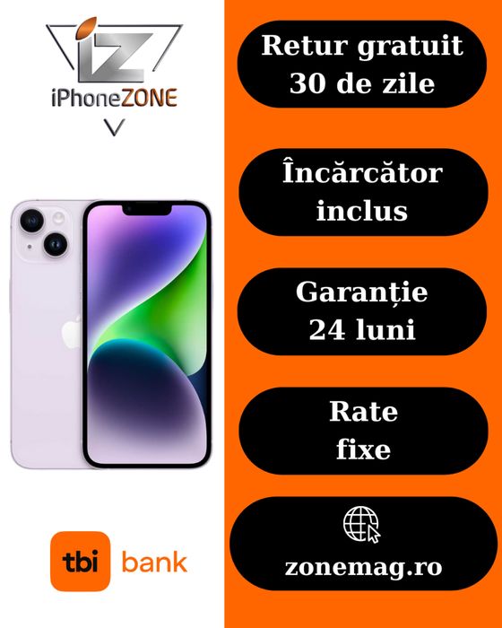 Iphone 14 128GB 100% Garantie Rate BuyBack - zonemag.ro