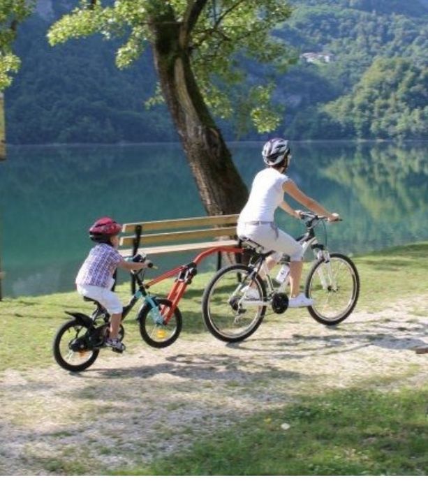 Bara tractare remorcare bicicleta copii