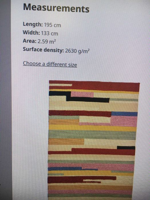 Продам ковер ручной работы от IKEA