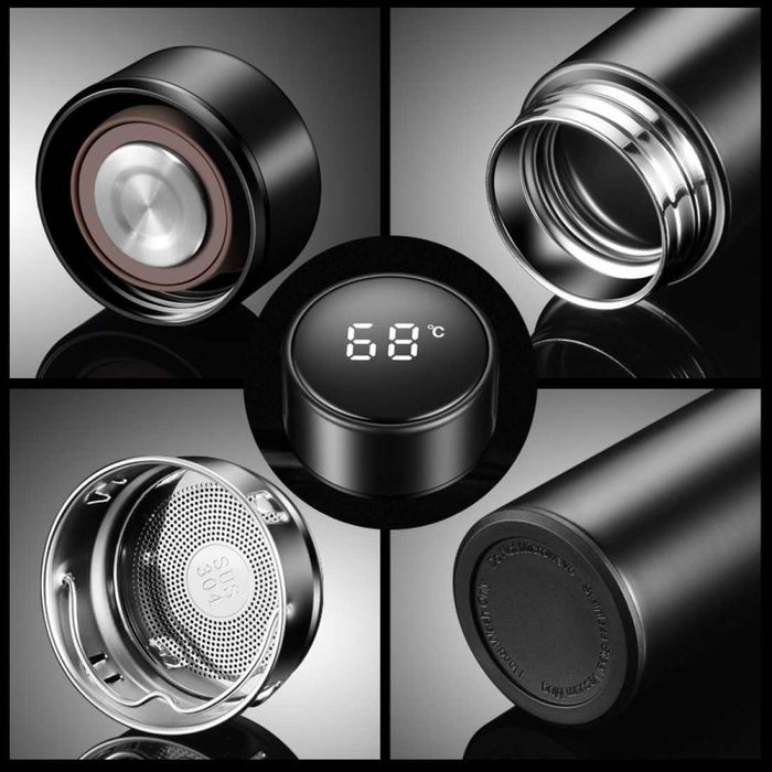 Термос  LED дисплей със сензор ,термометър 500 ml