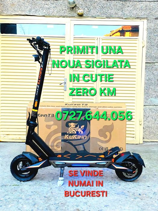 Kukirin T3 Noua sigilata zero km 800 wati 16A trotineta electrica MARE