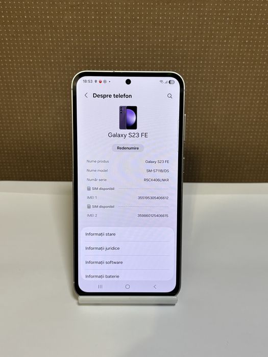 MDM vinde: Samsung S23 FE, 128GB, Purple.