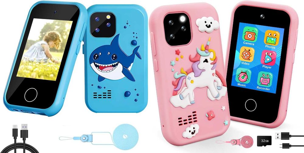 Telefon educativ 2in1 pentru copii cu jocuri si camera