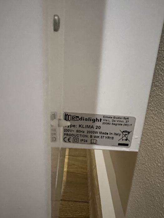 Panou radiant Dia Light(provenienta Italia)