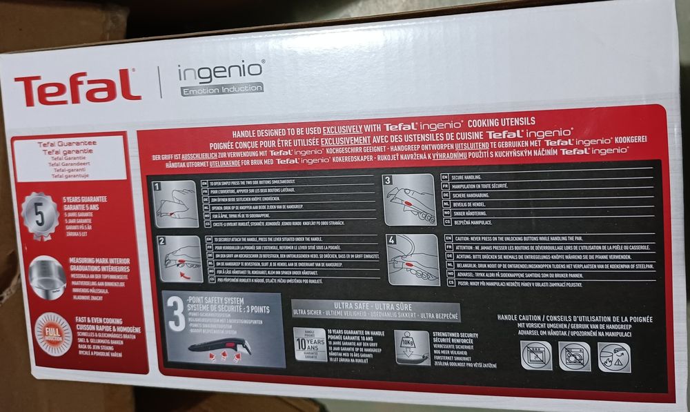 Набор посуды Tefal Ingenio 8 предметов, новый, нержавейка.