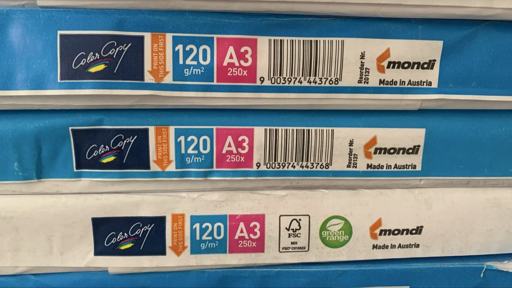 Бумага Монди А4 и А3