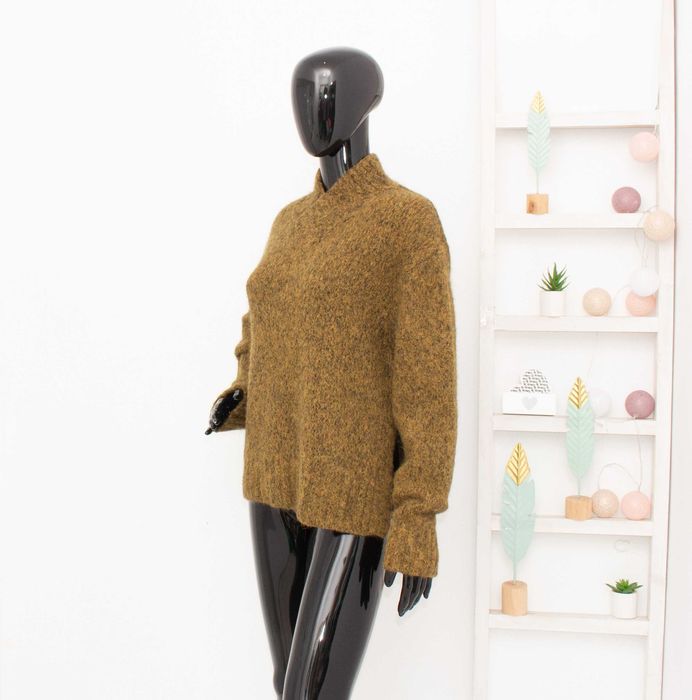 COS дамски пуловер от вълна и алпака горчица L