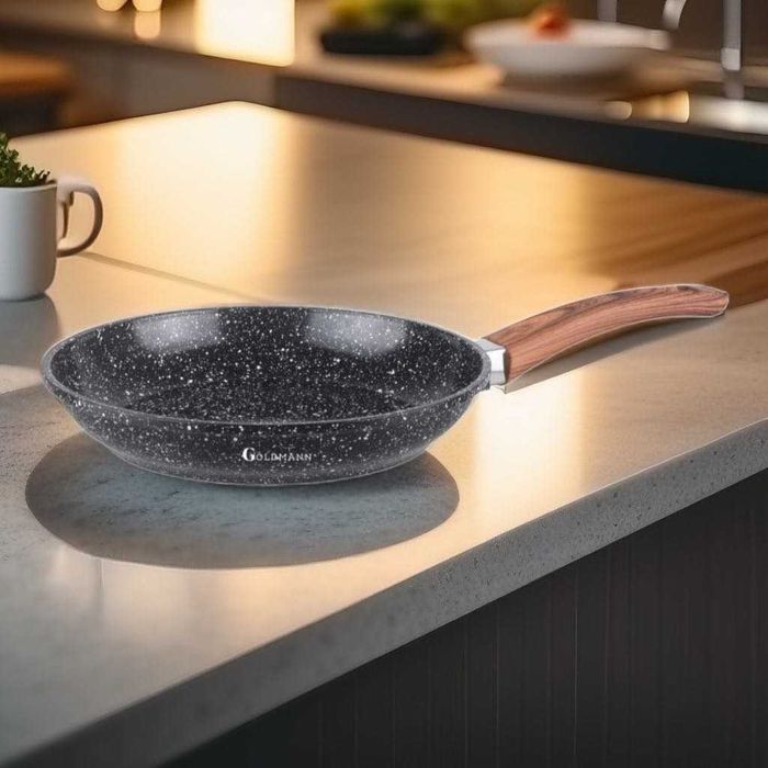 Тиган Goldmann GM-0420,28см.Лят алуминий,Керам. покр.Индукция.