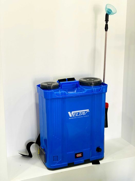 Pompa de stropit 20L cu dublu motor, debit 8l/min, 10 bar, 12V/12Ah