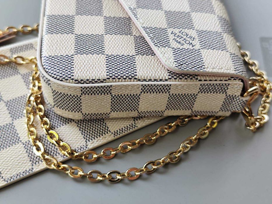 LOUIS VUITTON Дамска чанта Pochette Félicie Damier Azur