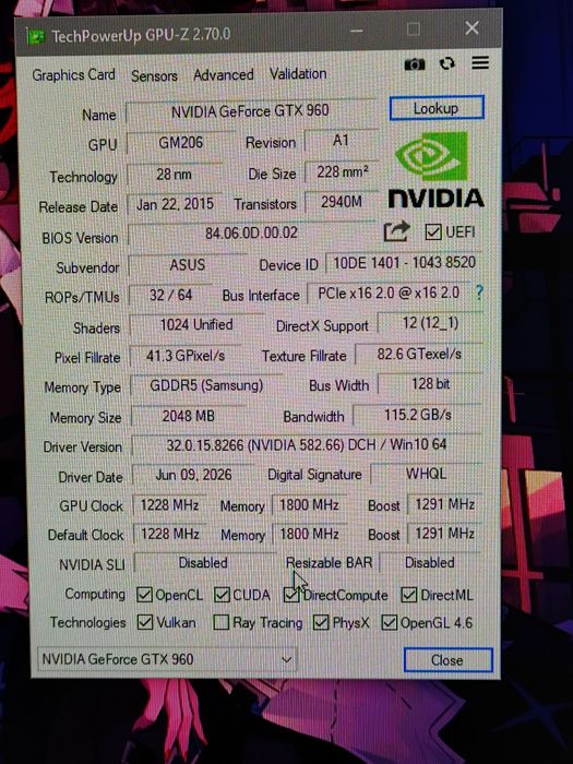 Gtx 960 rog strix