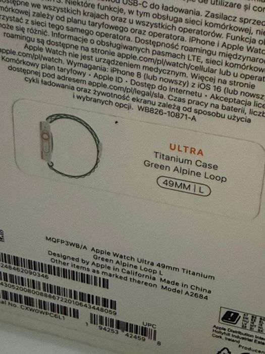 Apple Watch Ultra 49mm Amanet BKG