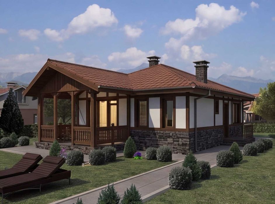 НА ИЗПЛАЩАНЕ - Евтина сглобяема къща с 2 спални, 62.1 кв. м