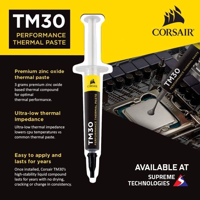 Премиум класс термопаста Corsair TM30/из оксида цинк СКИДКА
