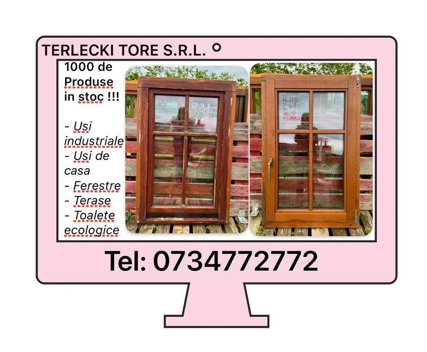 FEREASTRA LEMN TERMOPAN cabana sprosuri H 110 x L 71 Germania 7 buc