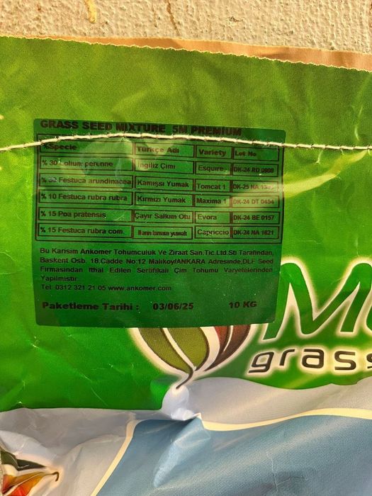 GAZON URUG''I Семена газона Турция