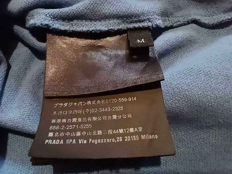 PRADA Polo Red Tab Logo тениска с якичка 100% памук оригинал размер М